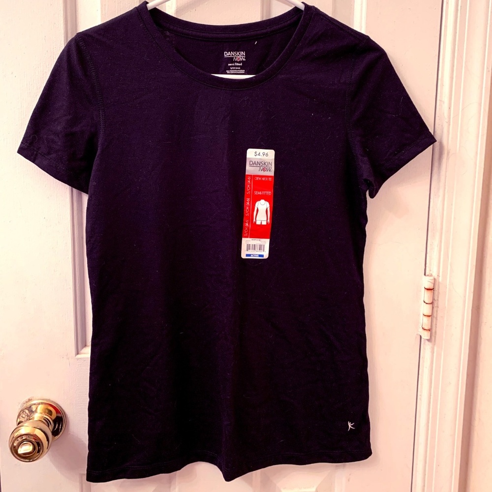 Danskin Semi-Fitted Crew Neck Tee - Small - NWT